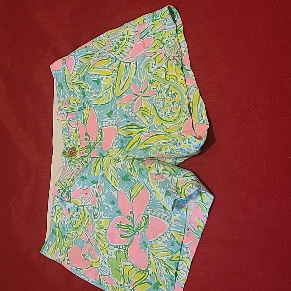 Lilly Pulitzer Summer ☀️ Short, Size 4, Color Green & Pink